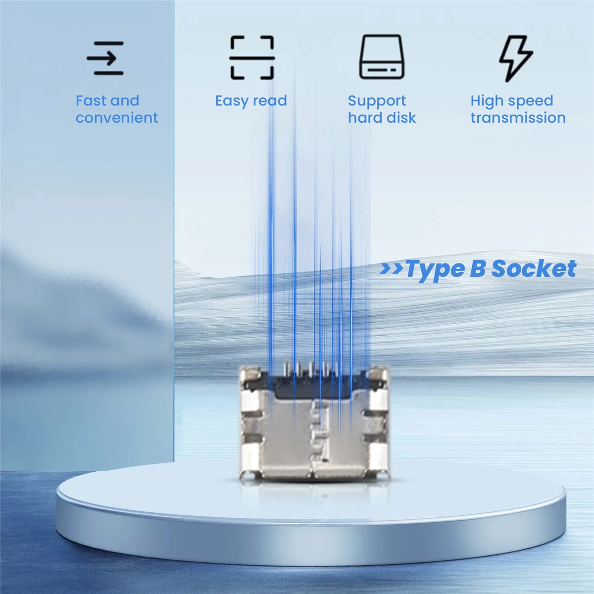 10 piezas de repuesto tipo B Micro USB hembra conector puerto hembra