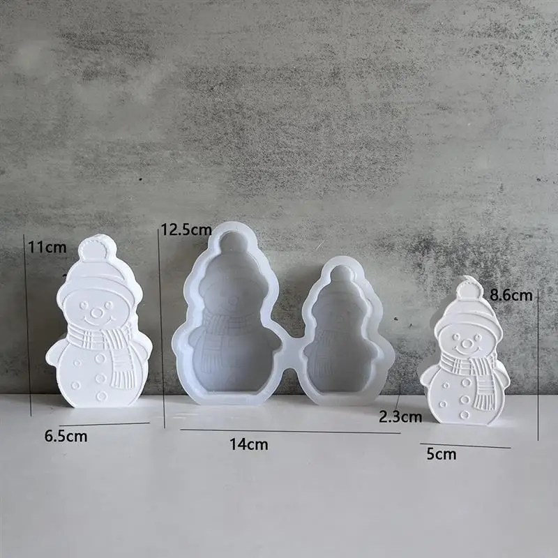 Cute Penguin Elk Christmas Tree Snowman Gypsum Silicone Mold Handmade Scented Soap Plaster Mold Festival Home Crafts Decoration﻿