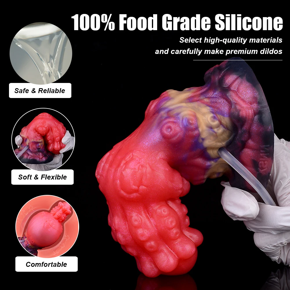 NNSX بامبي المكونات الشرج الخيال الكلب دسار قصيرة وسميكة بعقب المكونات التدفق نفخ عقدة القضيب الكبار الجنس لعب للنساء الرجال