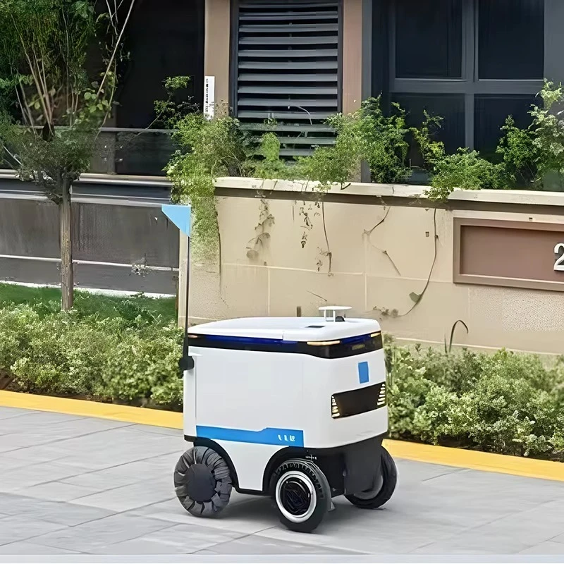 Robô de entrega de alimentos rápido e eficiente Robô de entrega de alimentos com preservação de calor