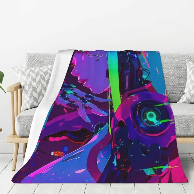 

Cyberpunk Neon Mechanical Girl's Comfortable Blanket - The Perfect Choice for Winter Warmth and the Ideal Gift for Anime Fans