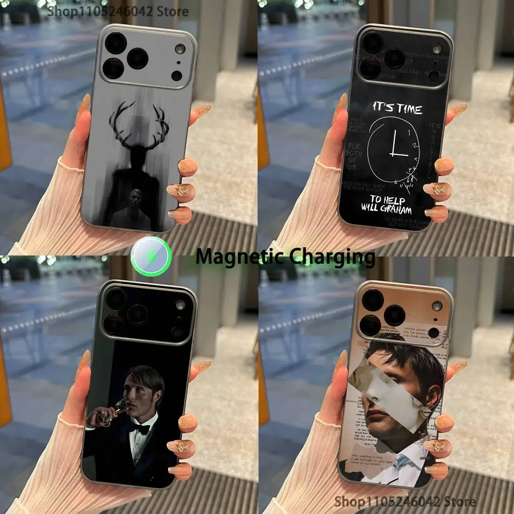 

Hannibal Will Graham For iPhone 17,16,15,14,13,12,11,Pro,Max,Plus Transparent gray Phone Case Magnetic Wireless Charging
