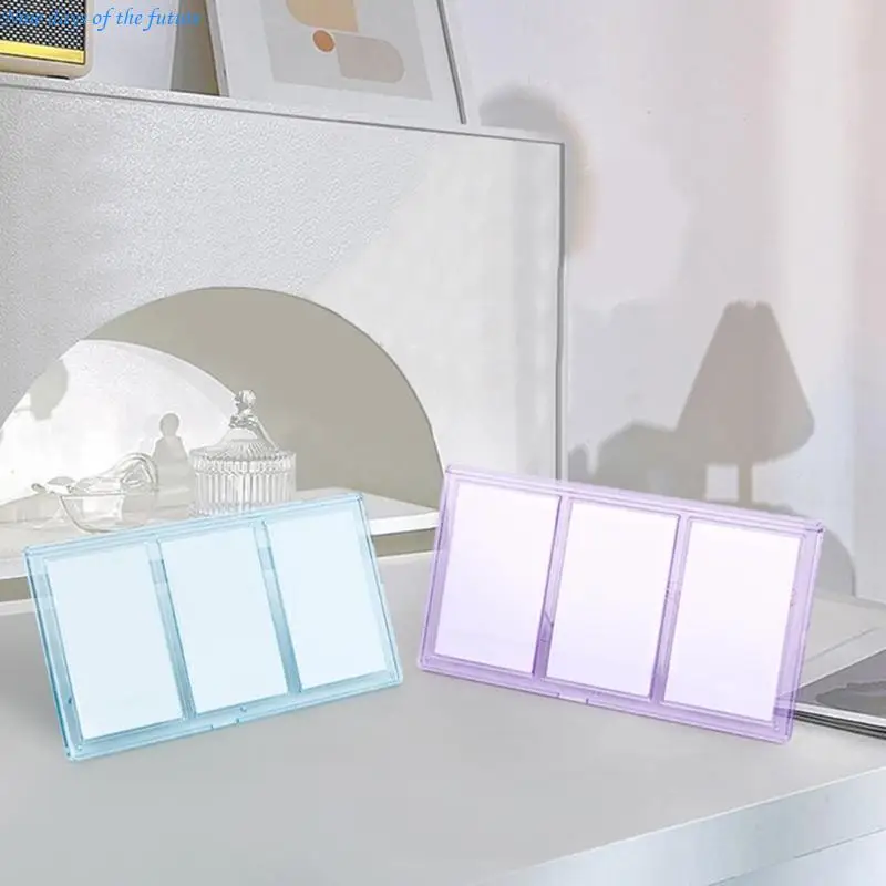 Stylish 3 Inch Camera Frame Three Photo Storage Display Platform Stars Small Card Photo Box E65A