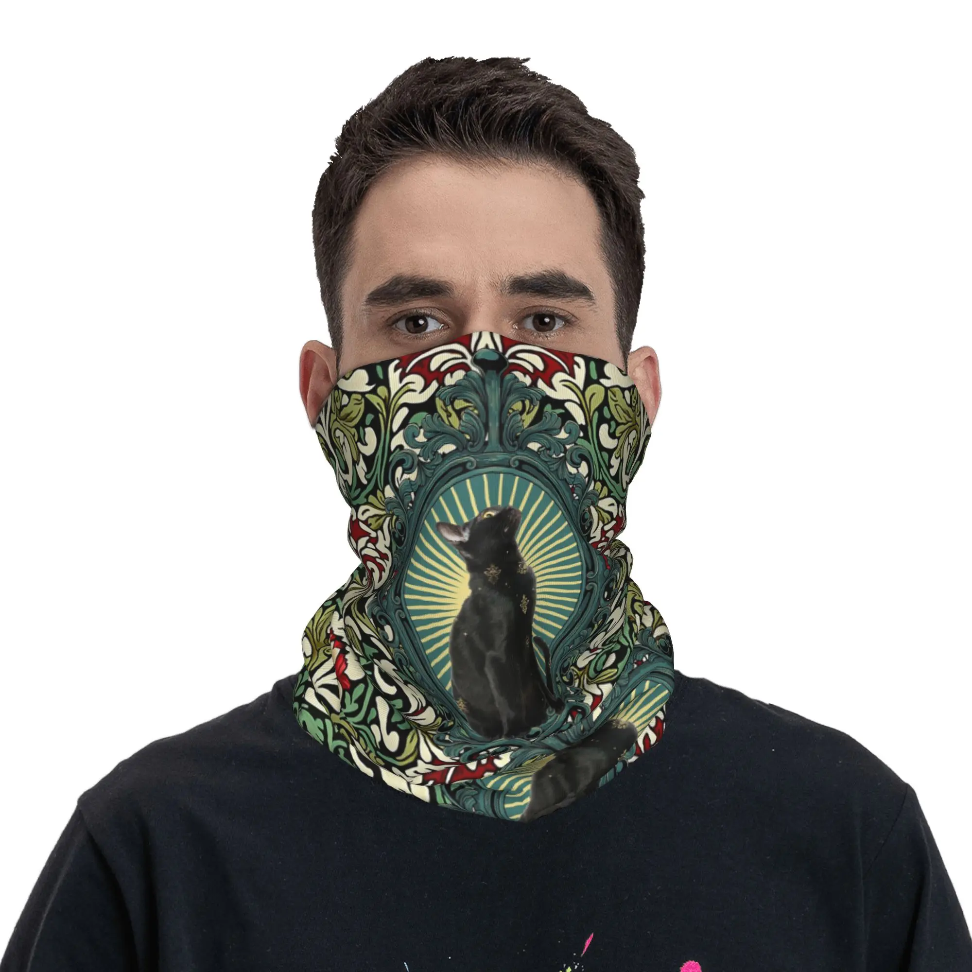 Animal Dreams Collection Bastet Egyptian Cat Goddess Ancient Bandana Neck Gaiter Printed Wrap Scarf Face Mask Running Unisex