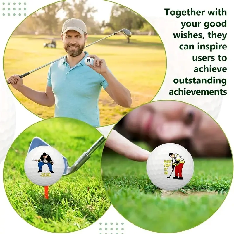 4pcs Golf Balls Unique Designs High Elasticity Long Distance Sports Accessories for Golfers Training Practice Christmas Gift