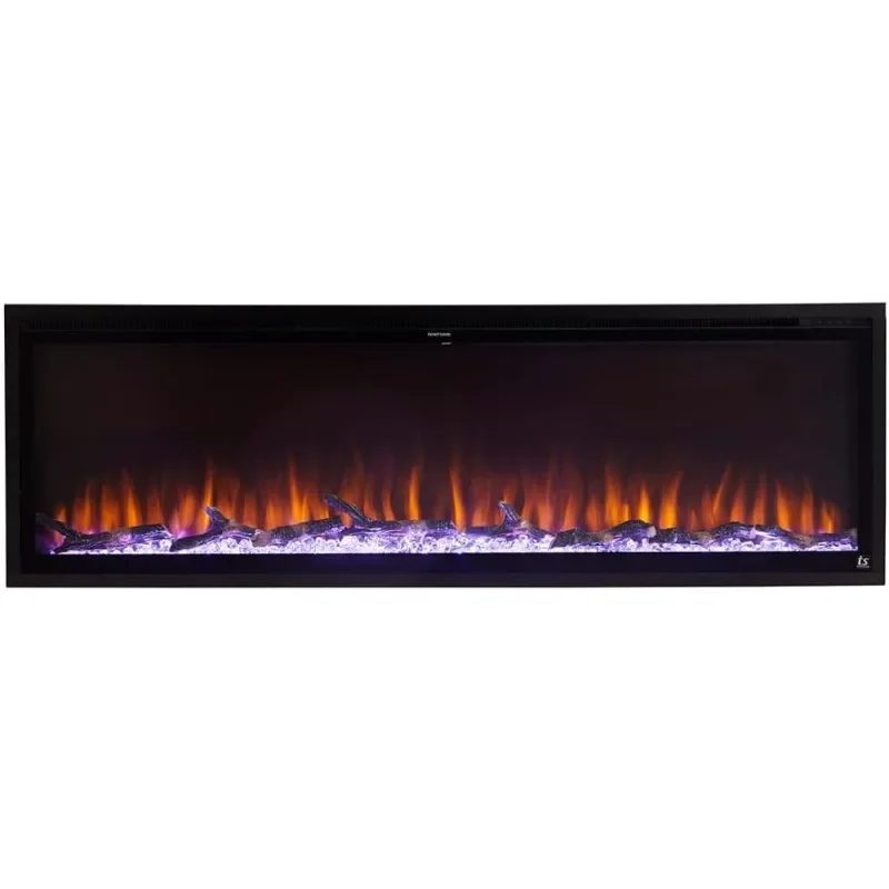 Touchstone Sideline Elite Smart Electric Fireplace - Built-in - For Living Room, Bedroom fireplace electric flame