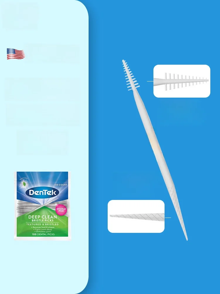 Palillos de dientes de doble punta DenTek, desechables, portátiles, de alta gama, para uso doméstico, herramientas de limpieza dental, higiene personal
