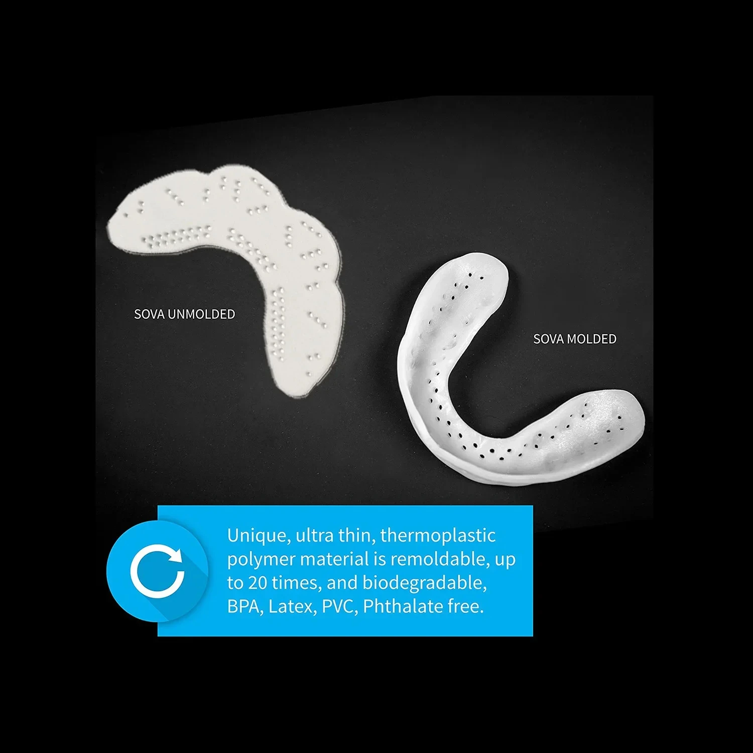 10pcs Food Grade EVA Mouth Guard For Clenching and Grinding Teeth at Night Custom-Fit Sleep Night Guard Only Adult Junior