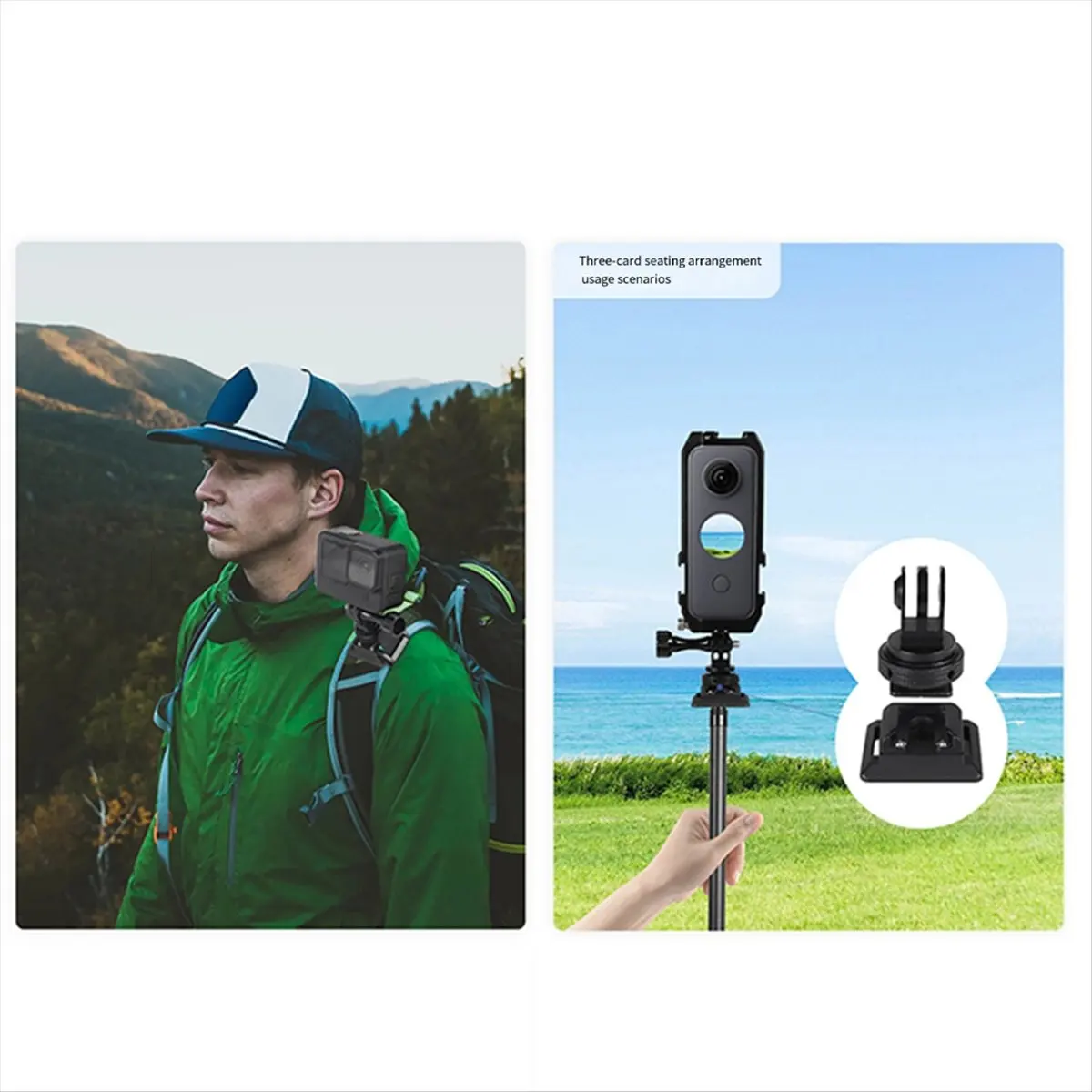 

AT33 Triple Magnetic Cold Shoe Adapter with 1/4inch Screw for DSLR Cameras Easy Installation Durable Camera Accessory