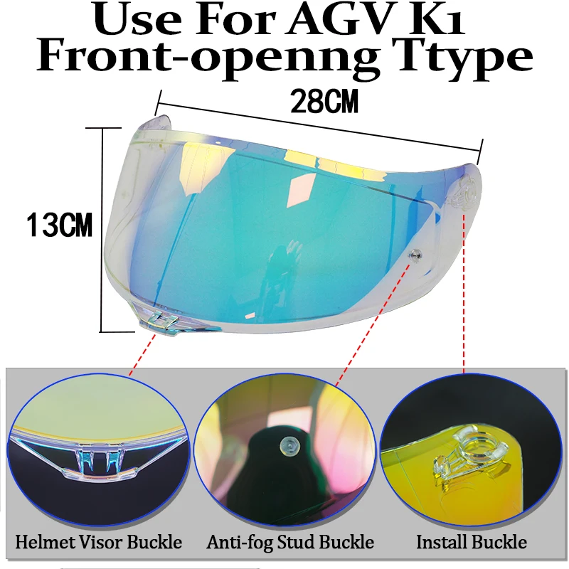 for K1 K3SV K5 K5S COMPACT AGV Helmet Visor Anti-Fog Replacement, HD Scratch Resistant, Easy Installation