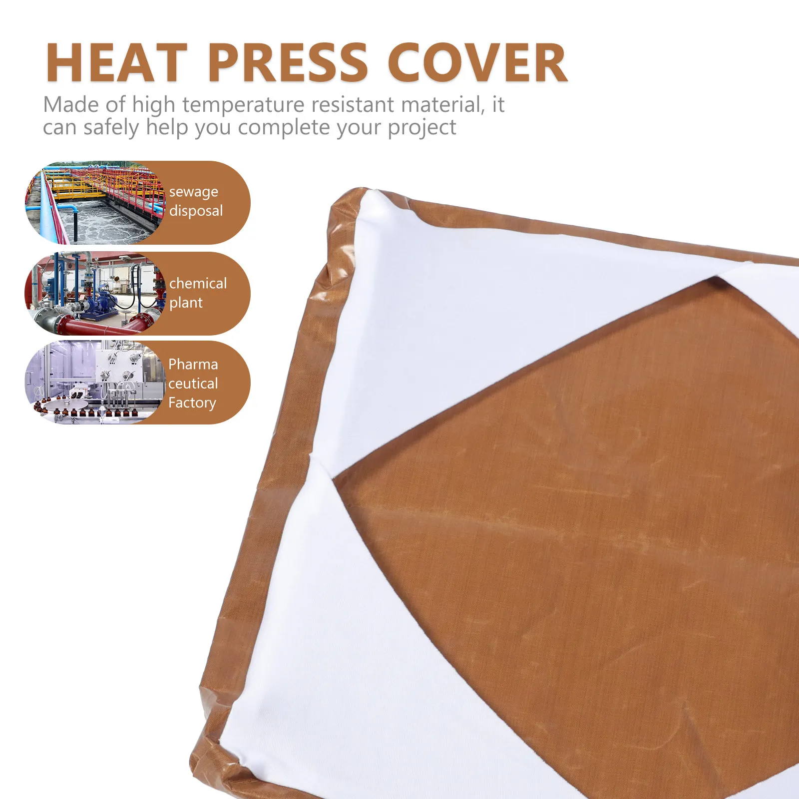 Heat Press Machine Protective Cover Chemical Fiber Tpfe Material Heat Resistant Protector for Heating Plate Easy Clean Machine