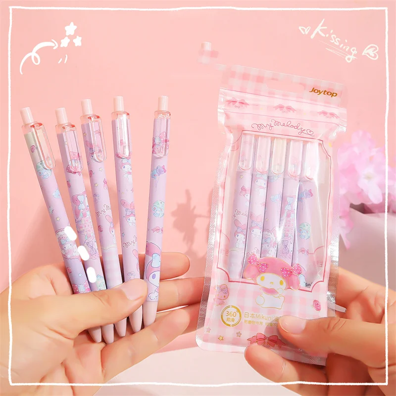 

30pcs/ лот Sanrio Kawaii мелодия пресса гель Пен мило 0,5 мм черные чернила подписи ручки рекламные школьные принадлежности офиса