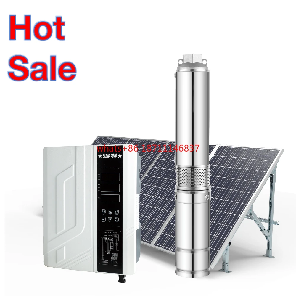 

High Pressure Irrigation 2 Inch 1.5 Hp Solar Powered Water Submersible Deep Well Pump