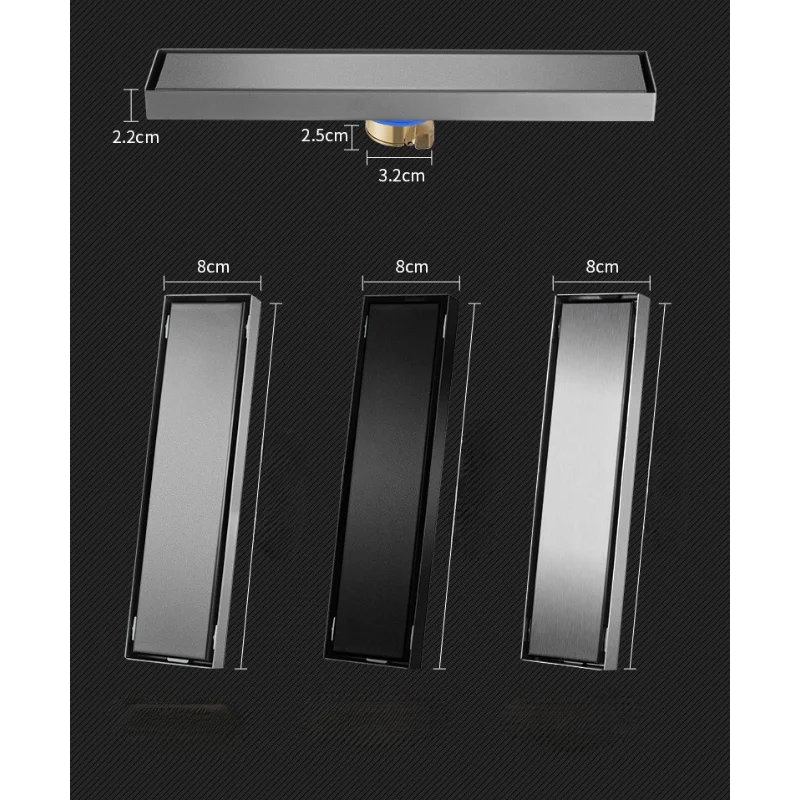 drain-de-sol-a-longue-bande-pistolet-en-acier-inoxydable-304-gris-salle-de-bain-douche-noyau-entierement-en-cuivre-deodorant-rectangulaire-grand-deplacement