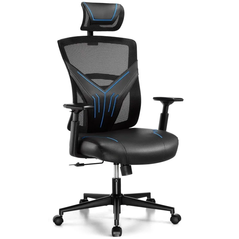 

Mesh Back Ergonomic Reclining Video Gaming Chair, Blue office furniture computer chair office chair