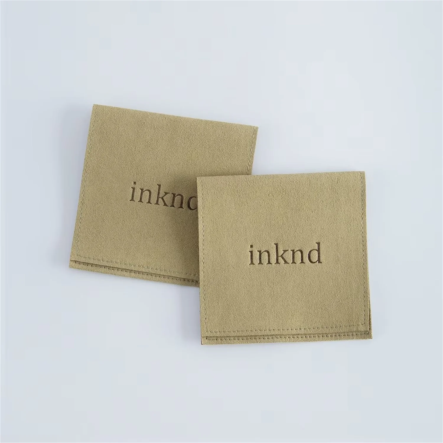 

50pcs Custom Jewelry Packaging Pouch Personalized Logo Envelope Bags Microfiber Ring Pouch Embossing Logo Multicolor Bulk Wholes