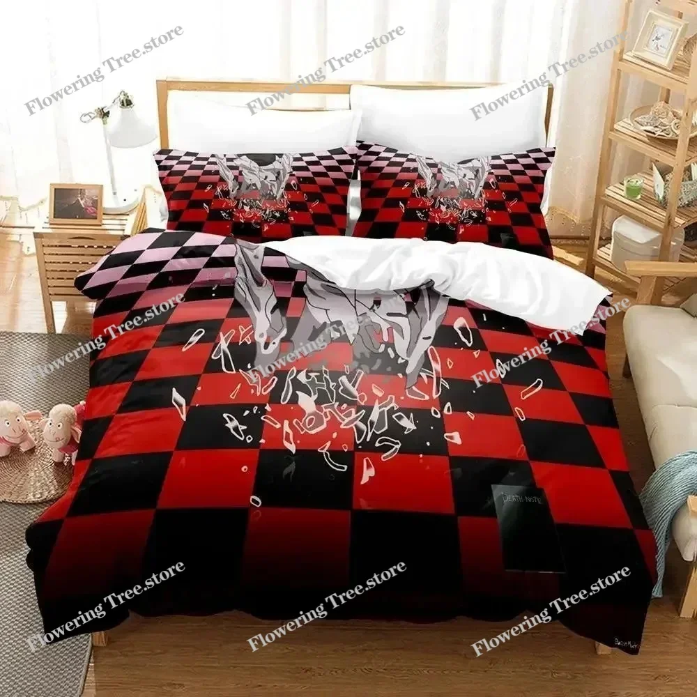 3D New Death Note Bedding Set Single Twin Full Queen King Size Bed Set Adult Kid Bedroom Duvet cover Sets Anime Bed Sheet Set025