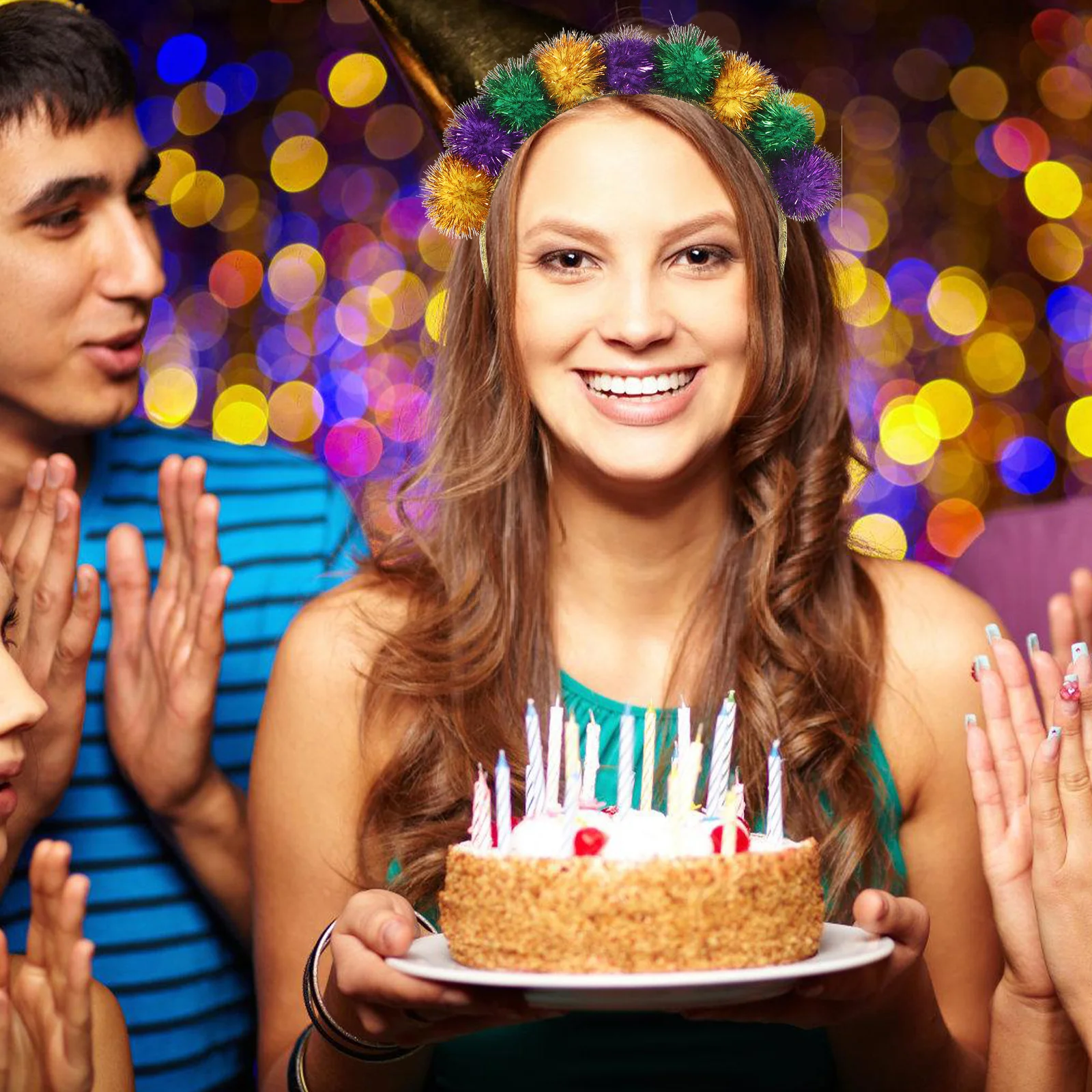 

Cosplay Headband Adorable Pom Pom Hair Band for Birthday Party Festival Carnival Wearable Decorative Photo Prop Accessory