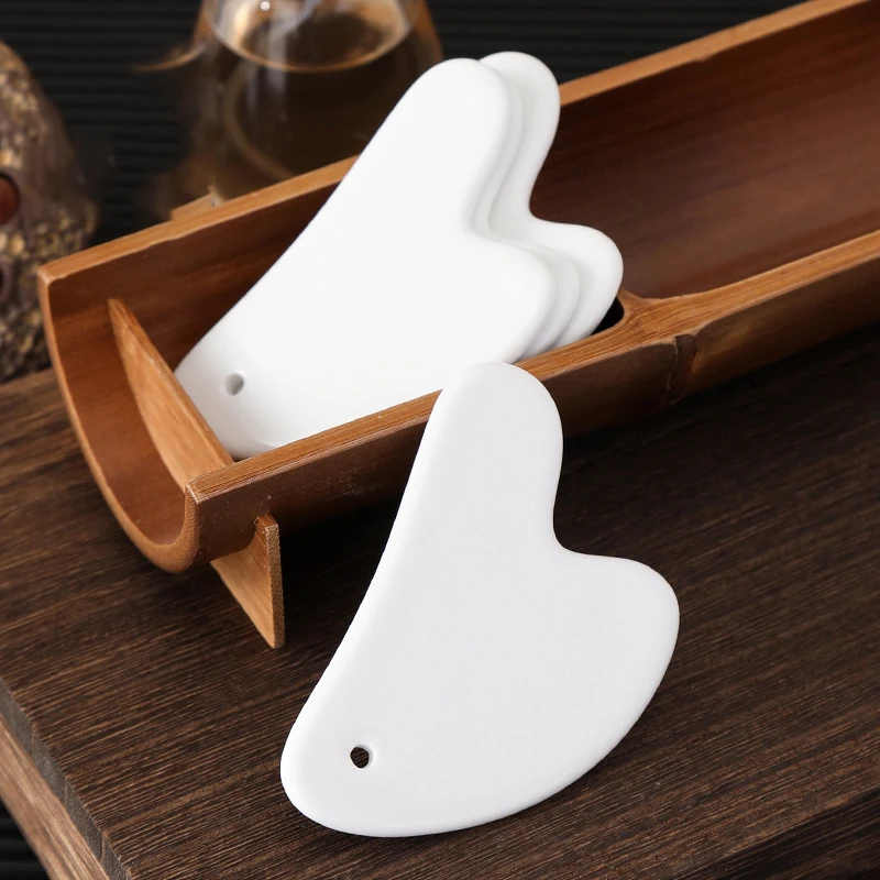 Ceramic scraping board for facial lifting massage device - Skin care SPA body meridian scraping tool