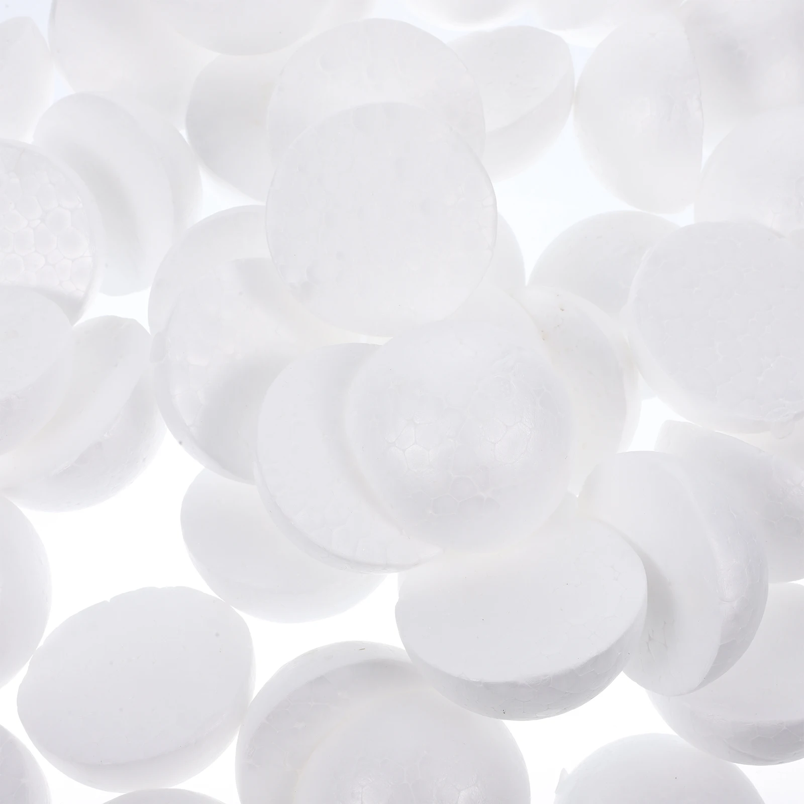 

50 Pcs Ball Foam Accessories Styroporfiguren Halbe Schaumkugeln White Large Balls Styroporkugeln Floral Crafts