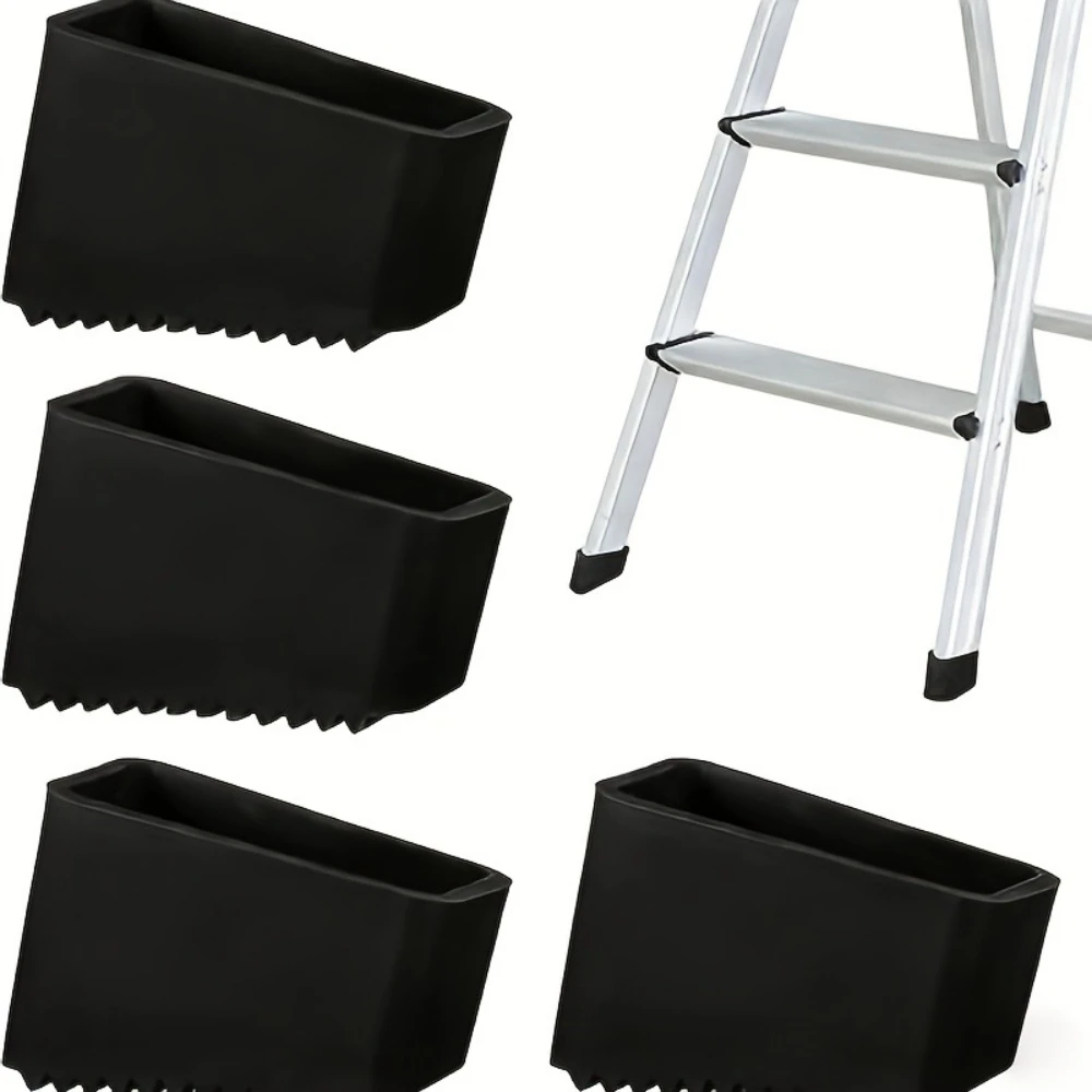 4Pcs Ladder Non-slip Feet Rubber Pads Foot Sleeve Furniture Mat Leg Chair Protectors Cover Accessories Safety Stability Durable