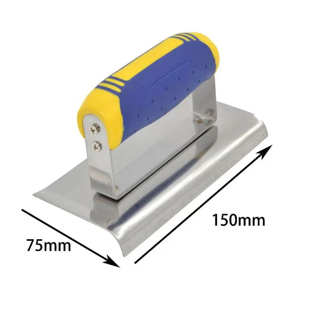 Stainless Steel Concrete Hand Edger Groover Tools Plaster Cement Finishing Wall Repair Tool For Mudding Drywall Scraping