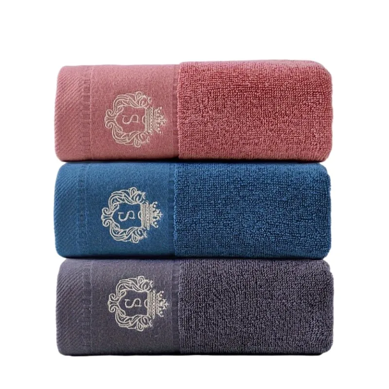 

3PCS Embroidered Bathroom Towels Sets 35X75CM Luxury Face Hand Cotton Towel Sets Home Daily Use Personalized Gift Towels 수건 세트
