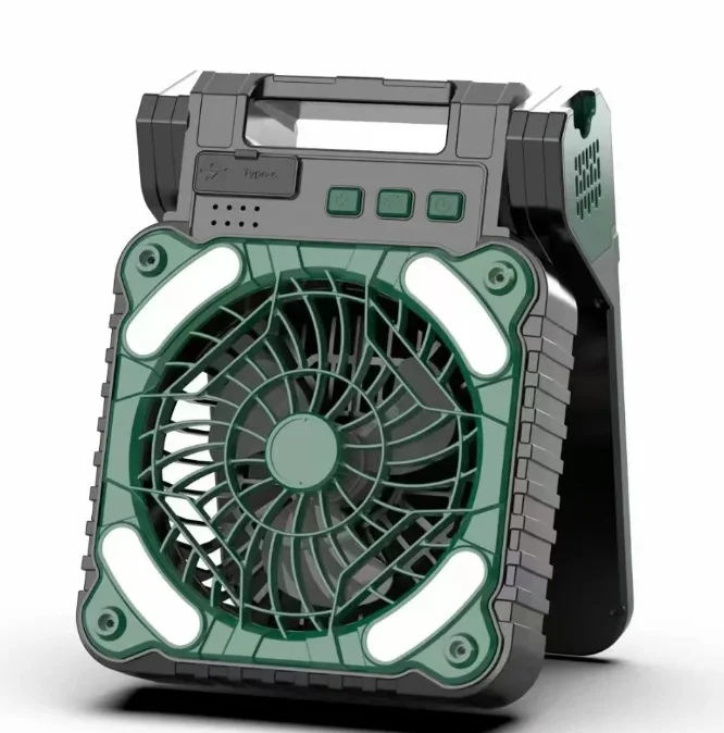 Portable Solar  7800mAh LED Lantern Rechargeable Solar Powered Camping Fan 4 Speeds Powerful Wind 90° Folding Ventilador