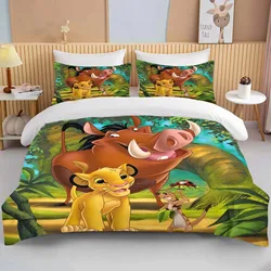 Boy Girls Duvet Cover Gift Lion King Duvet Cover Pillowcase, Disney Bedding Set Queen Double Bed Room Bedroom Decoration