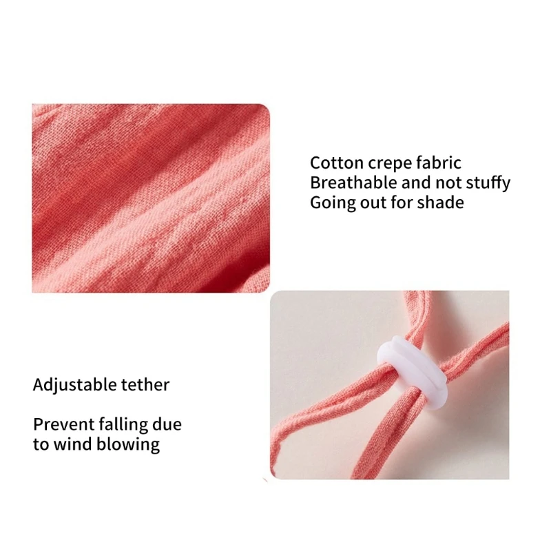 Sun Protection Hat Bowknot Basin Hat Breathable Caps for Toddler 3-12 Months Dropship