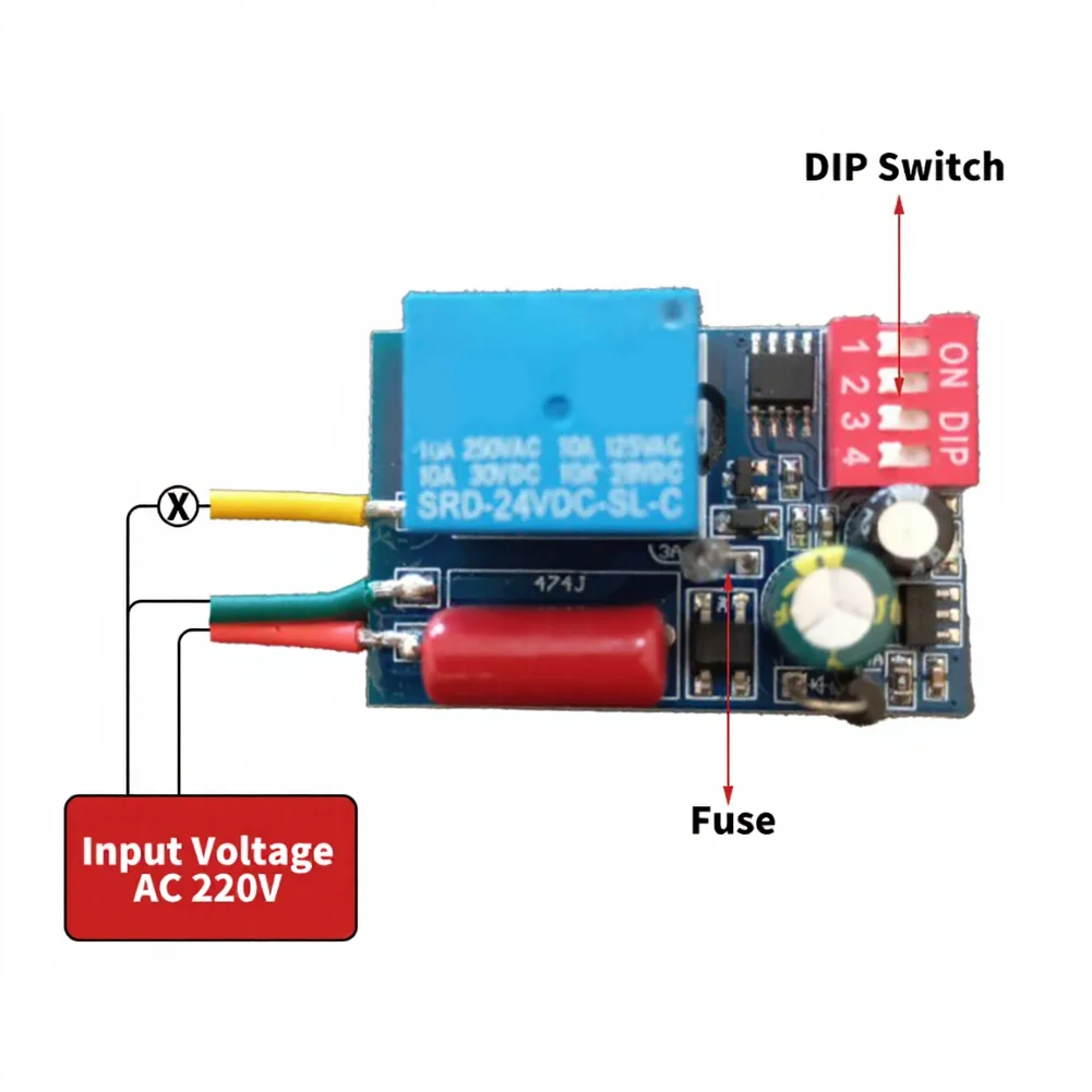 Compact Design Delay Switch Module Exhaust Fan Controller 220V Delay Switch Circuit Board And Plastic Material