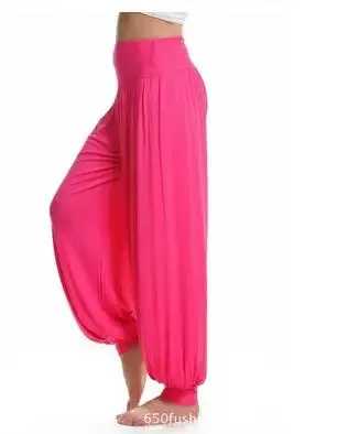 Pantalones de Yoga elásticos para mujer, bombachos informales de algodón suave para Yoga, baile deportivo, talla grande 3xl