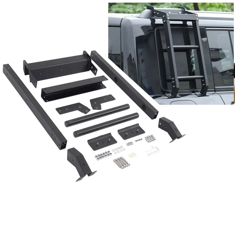 Carbon steel Aluminum alloy Black For Haval Raptors 2023+ Car rear window side ladder Car exterior modification accessories