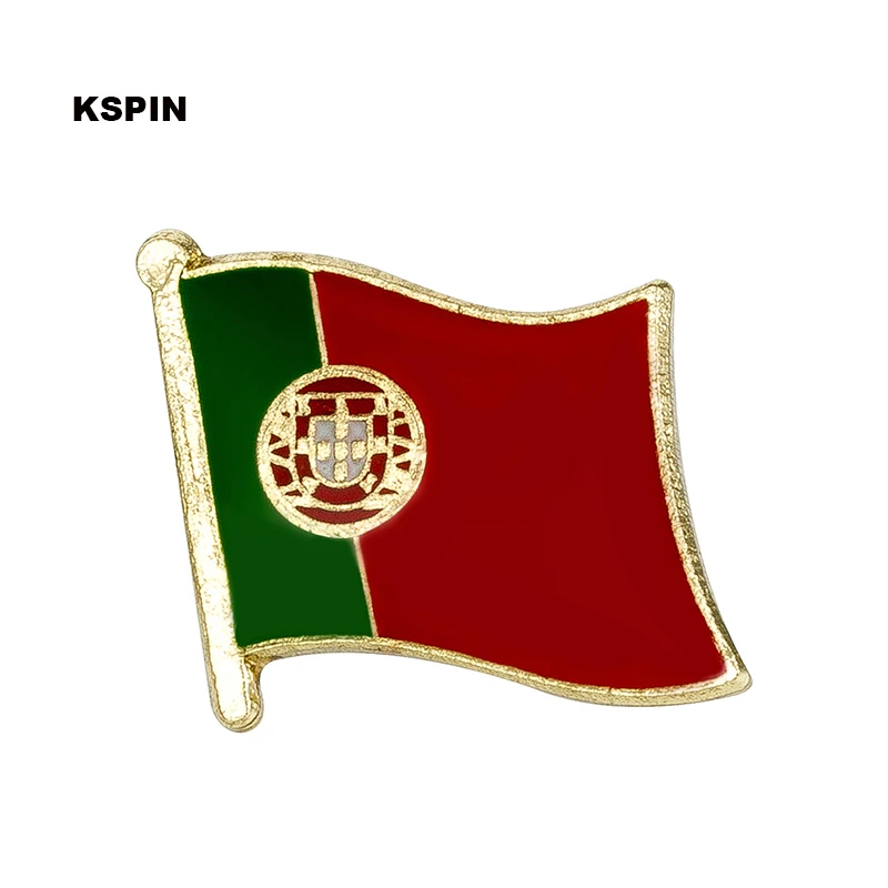 Portugal Flag Badge Symbol Pin Metal Badges Decorative Brooch Pins for Clothes Brooch Jewelry