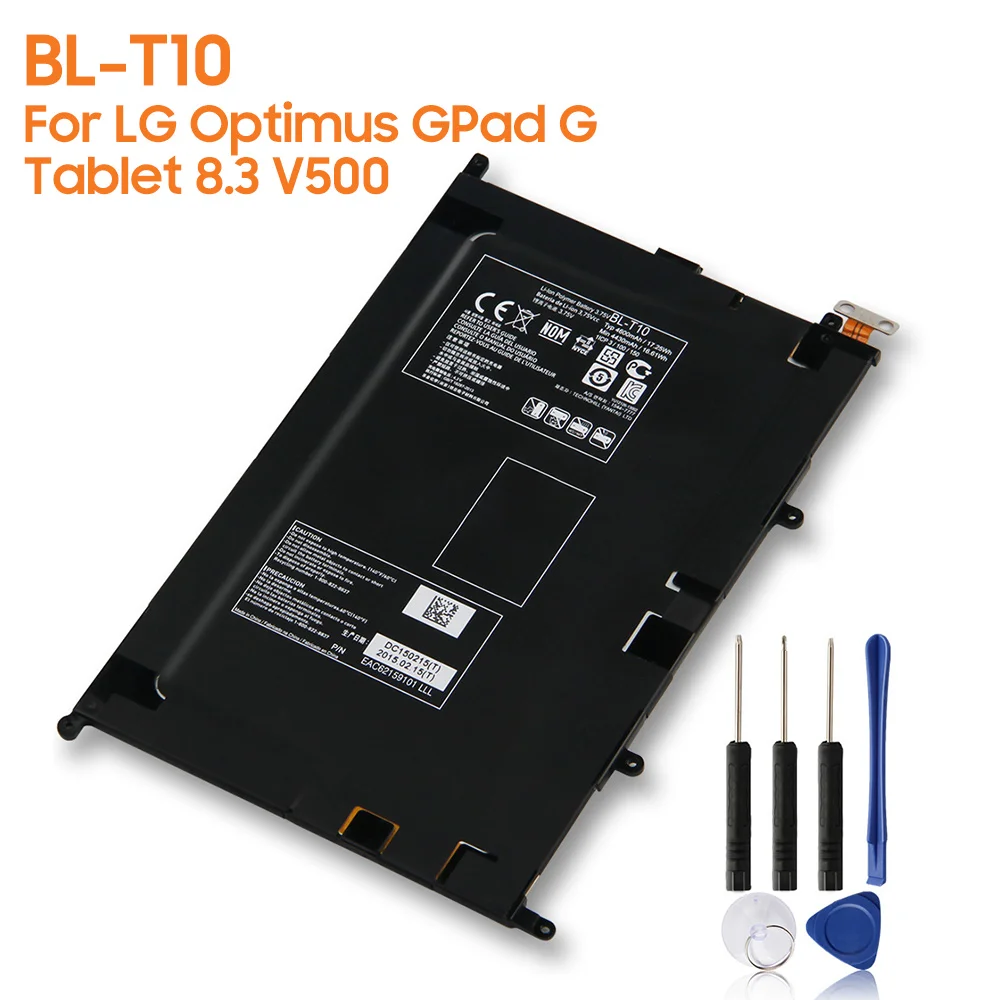 

Replacement Battery BL-T10 For LG Optimus G Pad G Tablet 8.3 V500 Rechargeable Battery 4600mAh