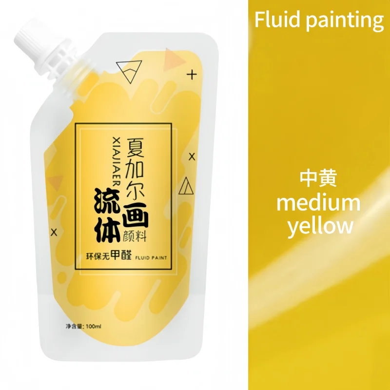 100 ml/multi-color xiajiaer vloeibare verf acrylverf zak gewelddadige beer DIY decoratieve schilderkunst vloeibare vloeibare kleurstof