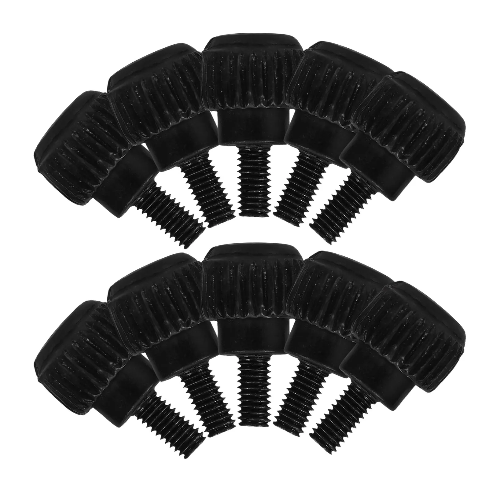 24Pcs Pc Thumb Screws Black Iron Computer Case Power Supply Mounting Fasteners 6-32 Thread Hand Tighten No Tool Needed for DIY