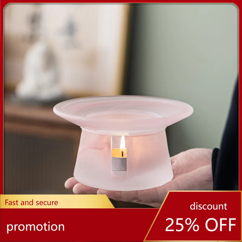 

Zml glazed teapot warmer, candle warmer base, small tea warmer for office, tea brewing stove