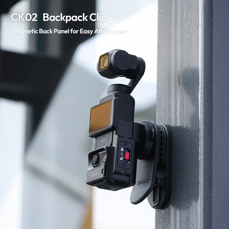 Ulanzi CK02 Backpack Camera Clip Mount  for dji osmo pocket 3 Quick Release Plate With 1/4 Screw For Action Camera Tripod Stand