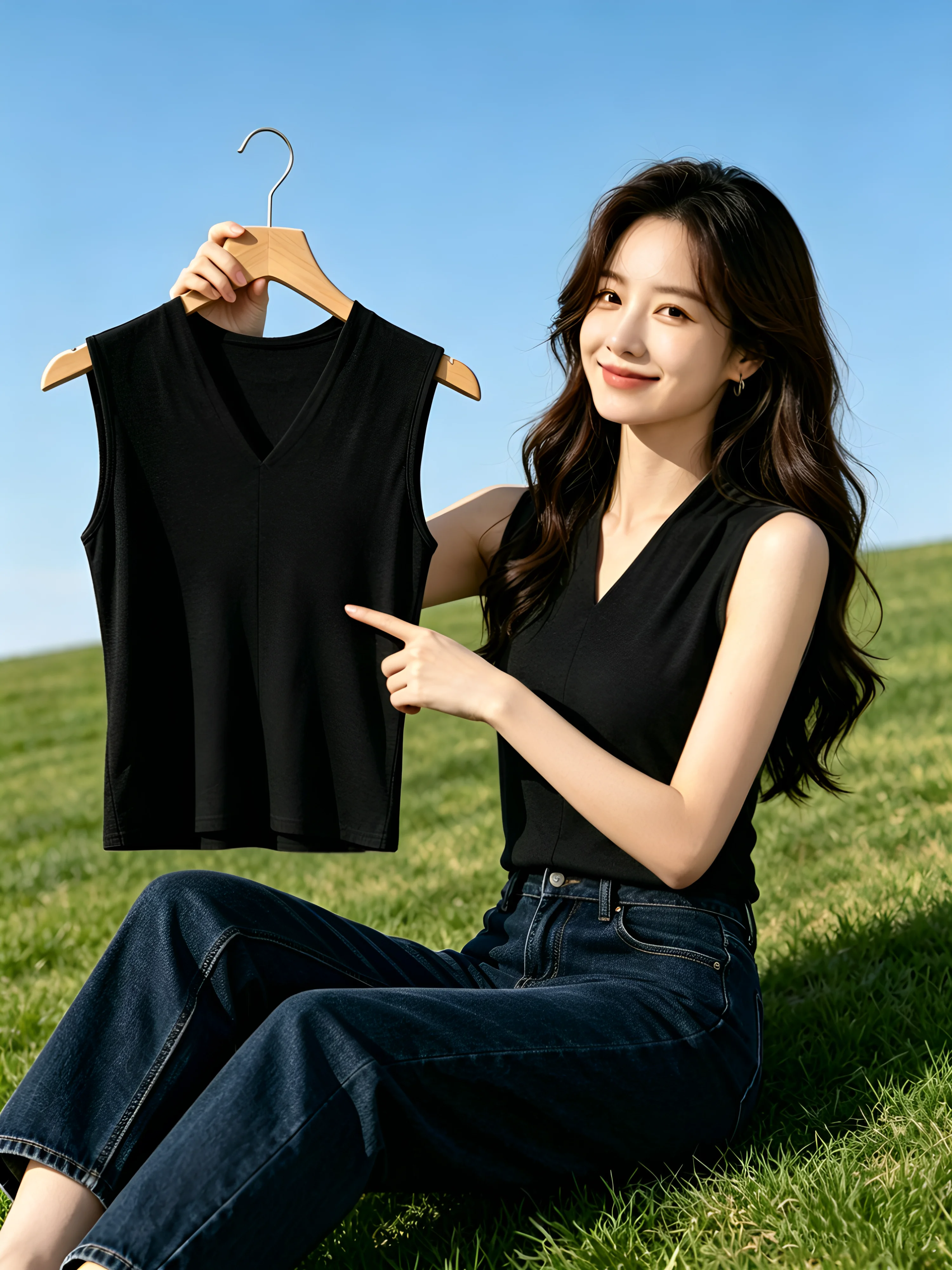 Women's V-Neck Sleeveless Vest 95% Cotton Tank Top plus Size Slim Fit Inner Wear Outer Wear Base Layer Clothing