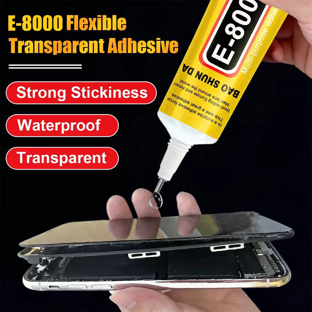 B7000/E8000 Newly Upgraded Mobile Phone Jewelry Adhesive - 15/110ml Waterproof Transparent Repair Adhesive