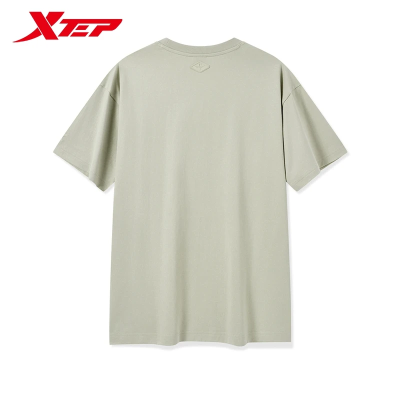 Xtep Short Sleeve Knitted Shirt For Men 2024 Summer Fashion Men\'s T-shirt Casual Sporty Breathable Outdoor Tops 976229010034