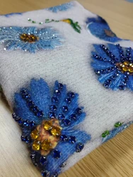 Real Photos High Street Sparkle Crystal Stones Women's Soft Sweater New Knit Pullover Autumn Winter Knitwear Tops Woman Clothing
