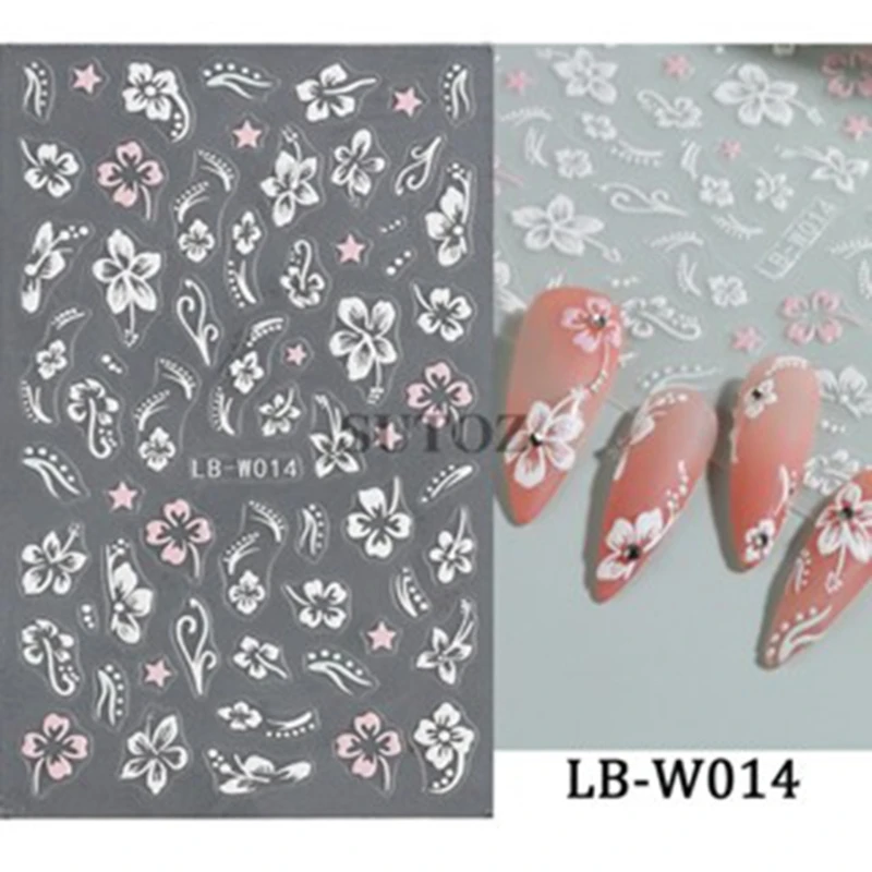 RXJC 5D Rose Decals Flores Art Adesivos Decalques DIY Decorações manicure