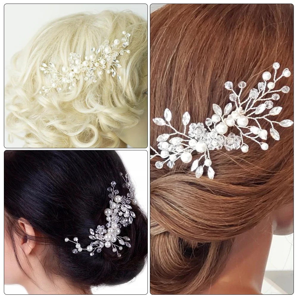 

1 шт., жемчужная расческа для волос, свадебный головной убор, женский головной убор из сплава, элегантный декор, подходит для большинства случаев