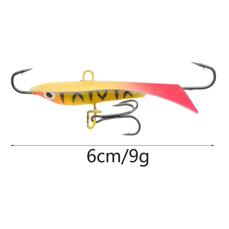 1PCS Quality 6cm 9g Winter Ice Jig Fishing VIB Gear Winter Sinking Fishing Baits Lead Jig Bait Hard Lure Balancer Fishing Tackle