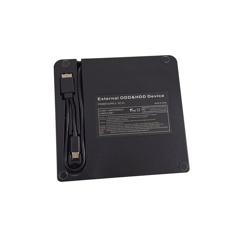 Portable External CD DVD Burner 2 in 1 USB3.0 / Type-C CD DVD Recorder for Windows Linux Mac OS, Compatible with Dell XPS