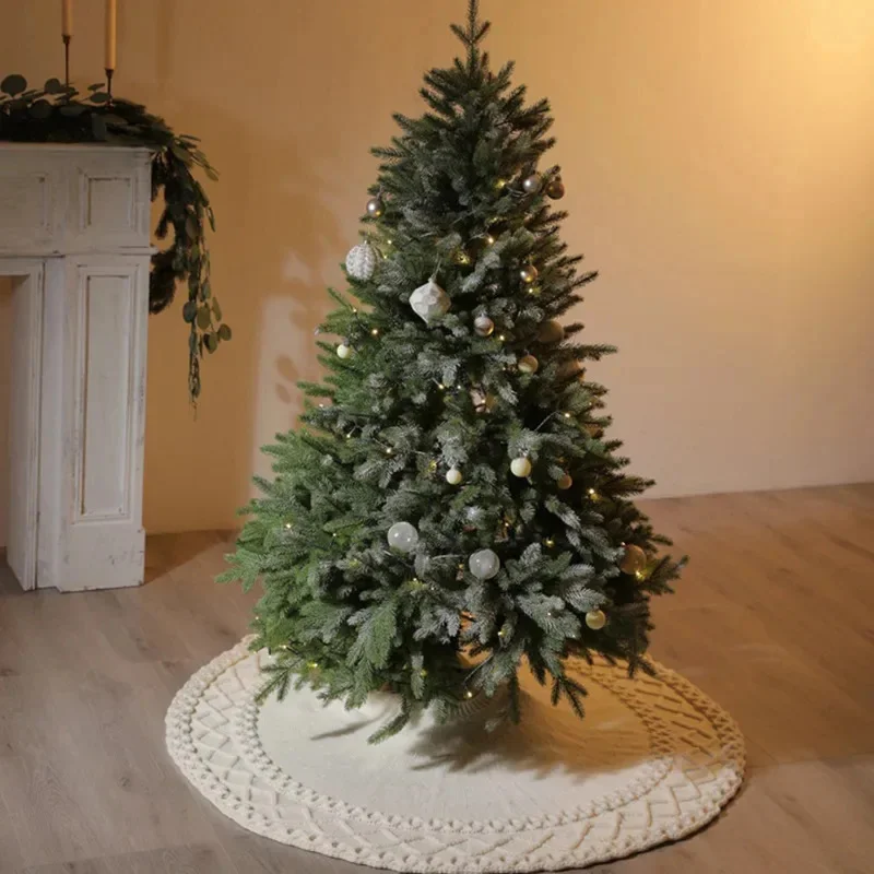 Falda de árbol de Navidad de punto, 48 pulgadas, gruesa, múltiples opciones, regalos y suministros decorativos de Navidad