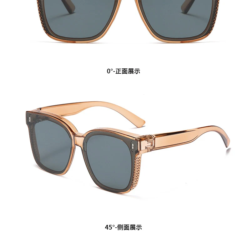 Fashion Square Polarisierte Sonnenbrille Abdeckung Über Myopie Brillen Tragbare Männer Frauen Vintage Angeln Fahren Brillen ﻿ – Detail 1