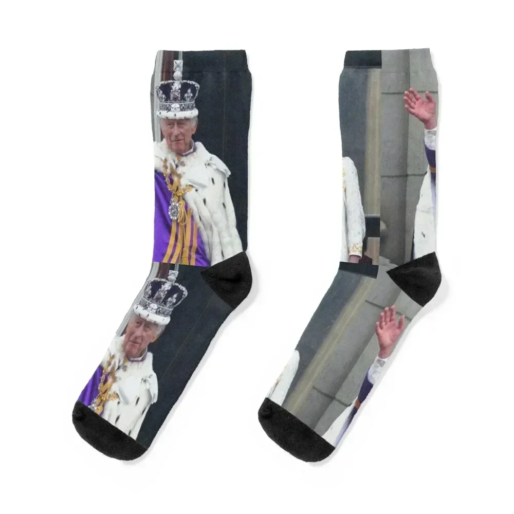 Charles III and Camilla Socks Lots halloween hiking custom sports Girl'S Socks Men's